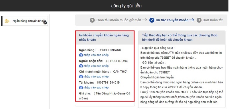 hướng dẫn nạp tiền 789bet đơn giản cho tài khoản gold 12 công ty gửi tiền 2